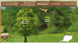 Unterstützungsunterschrift für Nationalpark Steigerwald